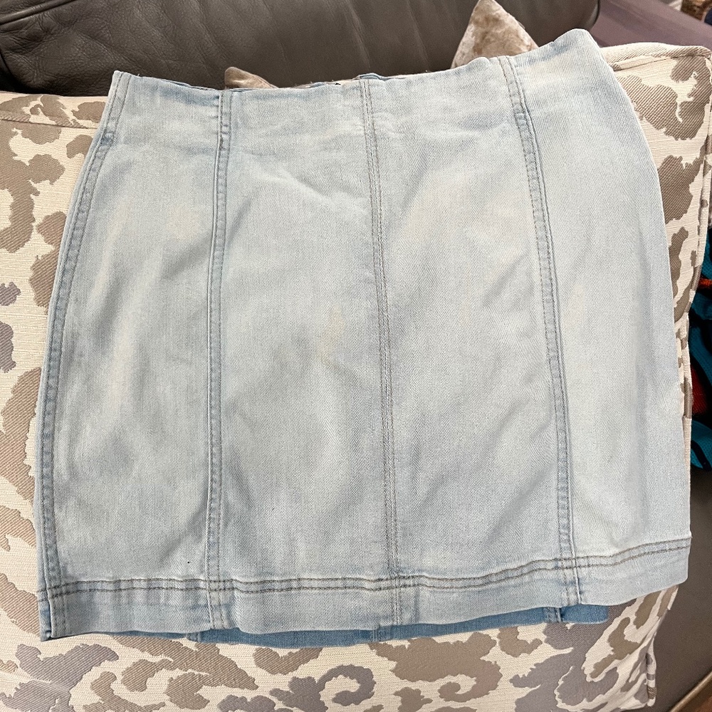 Denim mini skirt